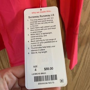 Sunaway Runaway LS Lululemon hot pink